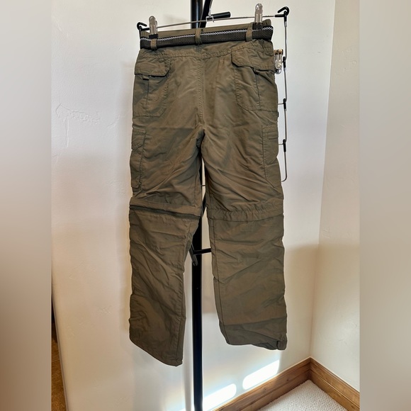 Boys convertible hiking pants zip off shorts size medium olive - Picture 6 of 9